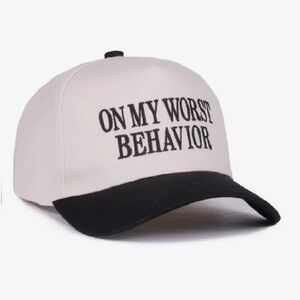 NWT On my worst Behavior cap